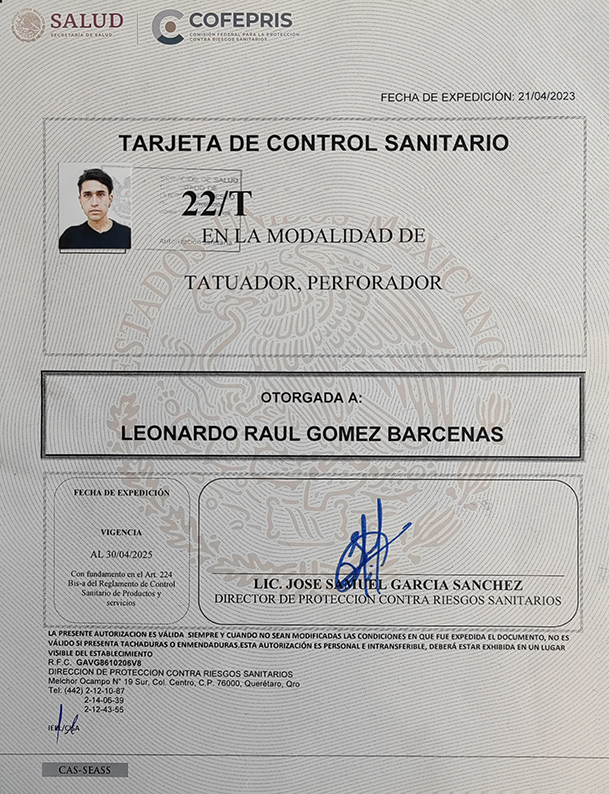 Adamantium control sanitario Leonardo